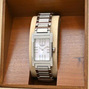[Near Mint] HERMES Tandem TA1.210 Wrist Watch 19mm Shell Dial Quartz SS